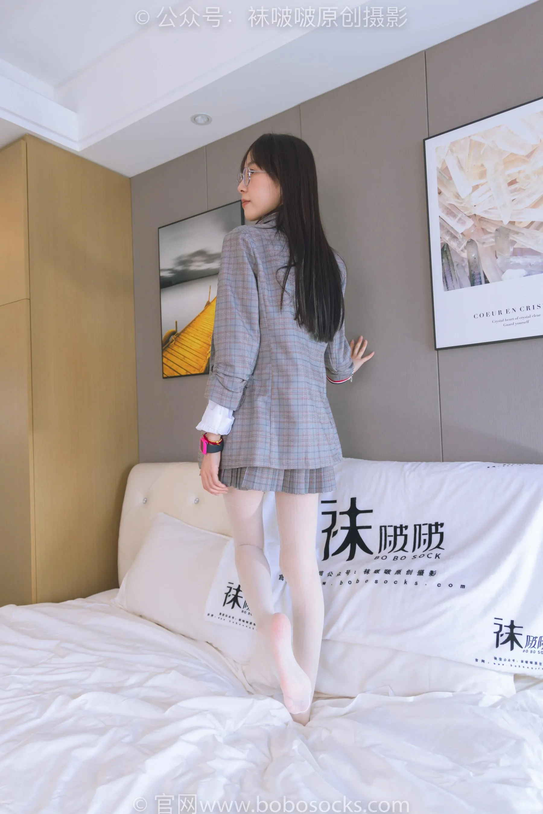 [BoBoSocks袜啵啵]NO.202 稚予-皮鞋、白色蕾丝丝袜、ol风[23] [53P]插图4